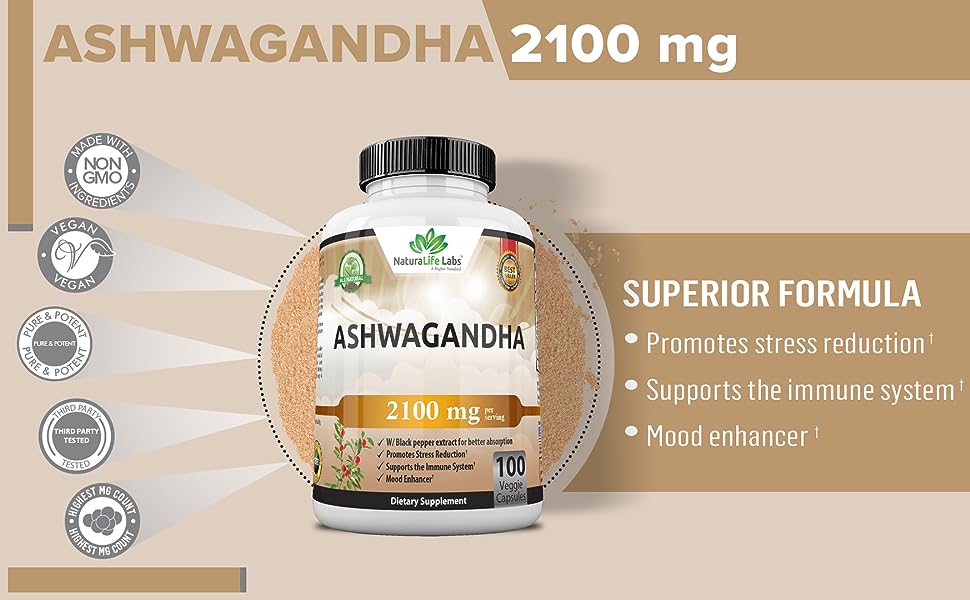 Organic Ashwagandha Vegan Capsules