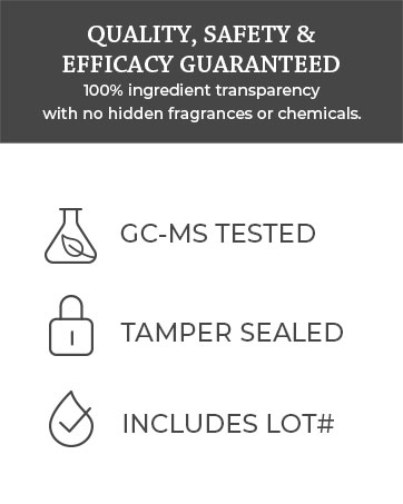 gc-ms tested tamper seal lot# quality safety efficacy